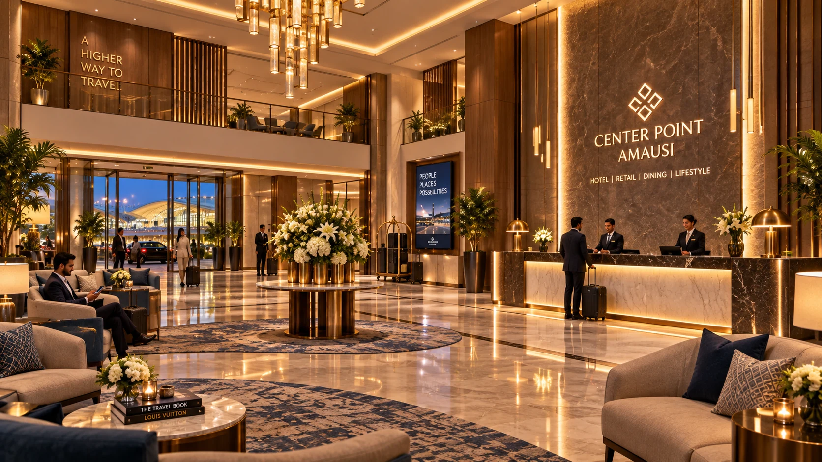 Premium hotel lobby concept at Centre Point Amausi Lucknow